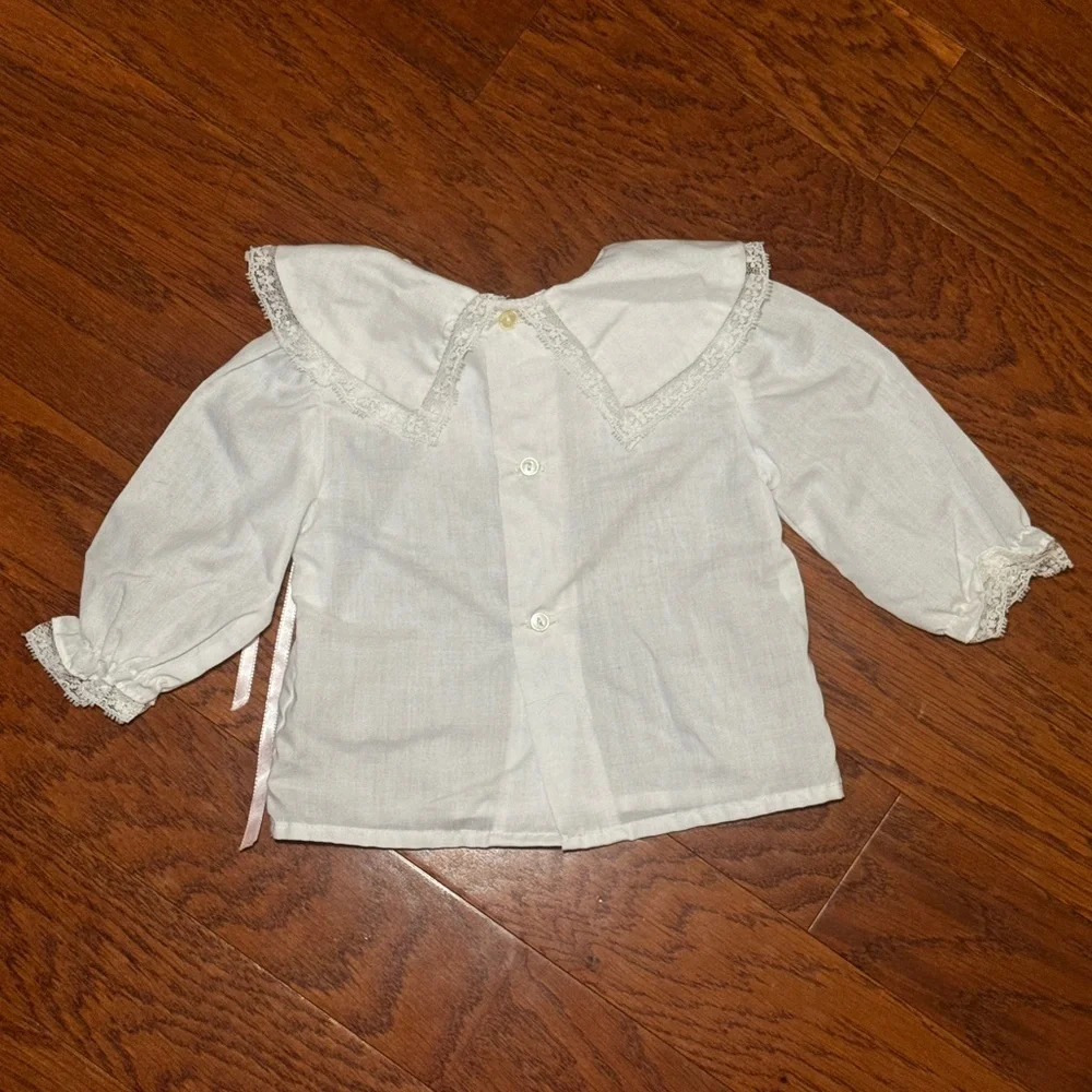 Vintage 1980s Nanette Baby Girl Pink Polka Dot Romper Size Up to 6 Months